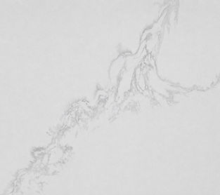 Statuario Luna quartz countertop close-up, silvery moonlit grey veining on soft white, Toronto