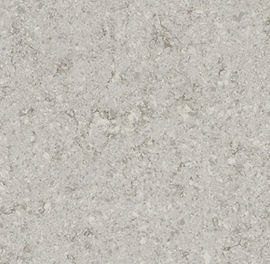 Close-up of Gray Lagoon quartz showing even light gray surface texture