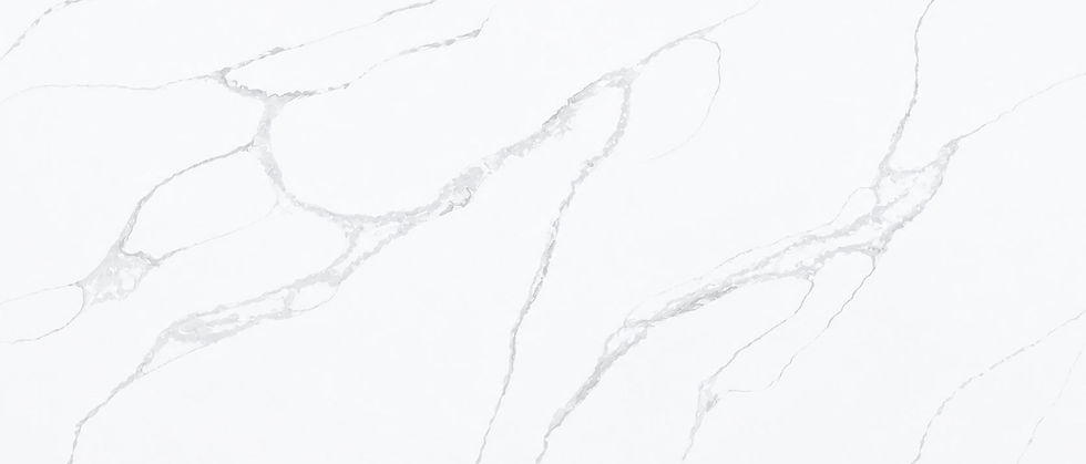 Statuario Brezza quartz slab, soft breezy grey veining on white, Toronto