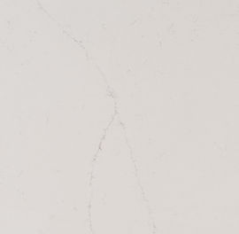 Close-up of Alabaster White quartz showing smooth, uniform creamy texture