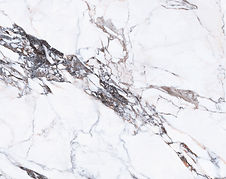 Statuario Classico porcelain countertop close-up, refined grey veining on white, Toronto