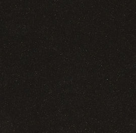 Close-up of Midnight Majesty quartz showing soft sparkle on black surface