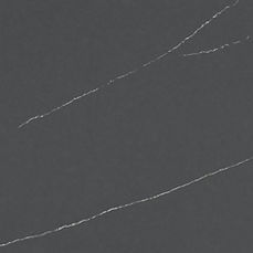 Close-up of Soapstone Metropolis quartz showing soapstone-like deep gray surface
