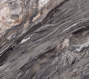Grafite porcelain countertop close-up, bold movement on dark graphite grey, Toronto