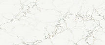 Close-up of Calacatta Jadira quartz showing sweeping gray veining detail