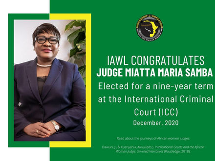 Another Judicial Win for Women of Africa: Judge Miatta Maria Samba Elected to the ICC Bench.