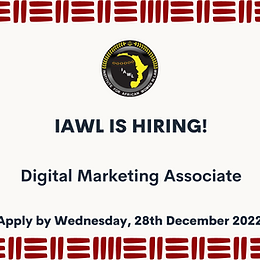 OPPORTUNITY: IAWL IS HIRING!