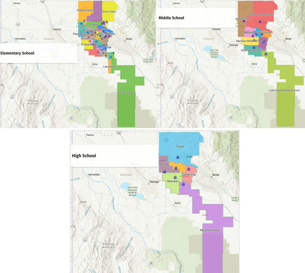 Map of proposed changes