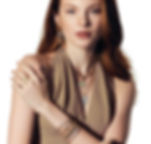 Woman wearing jewelry from the Doves by Doron Paloma Equestrian Collection