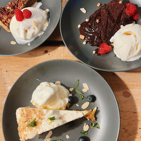 The Stoirm Restaurant puddings at the Isle of Tiree Scarinish Beach Hotel