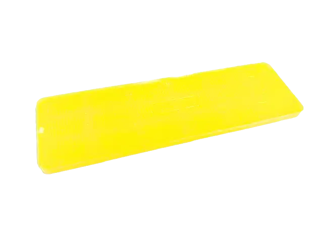 Geel kunststof beglazingsblokje 100x30x4 voor glas