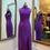 Thumbnail: Flirtations Purple Sequin 80's Wiggle Gown