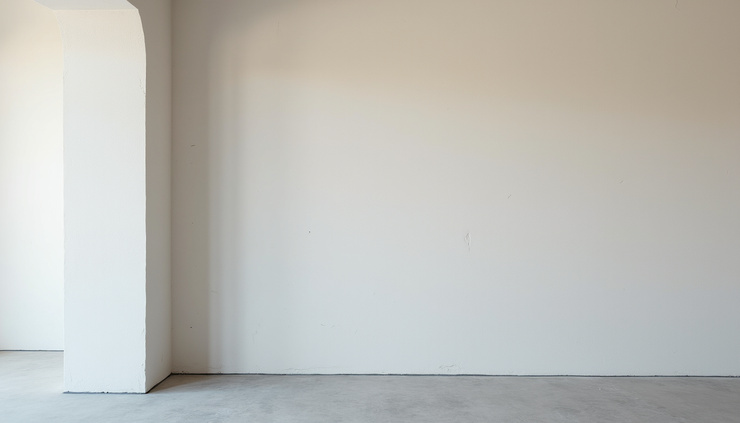 Eye-level view of smooth plastered wall with even finish