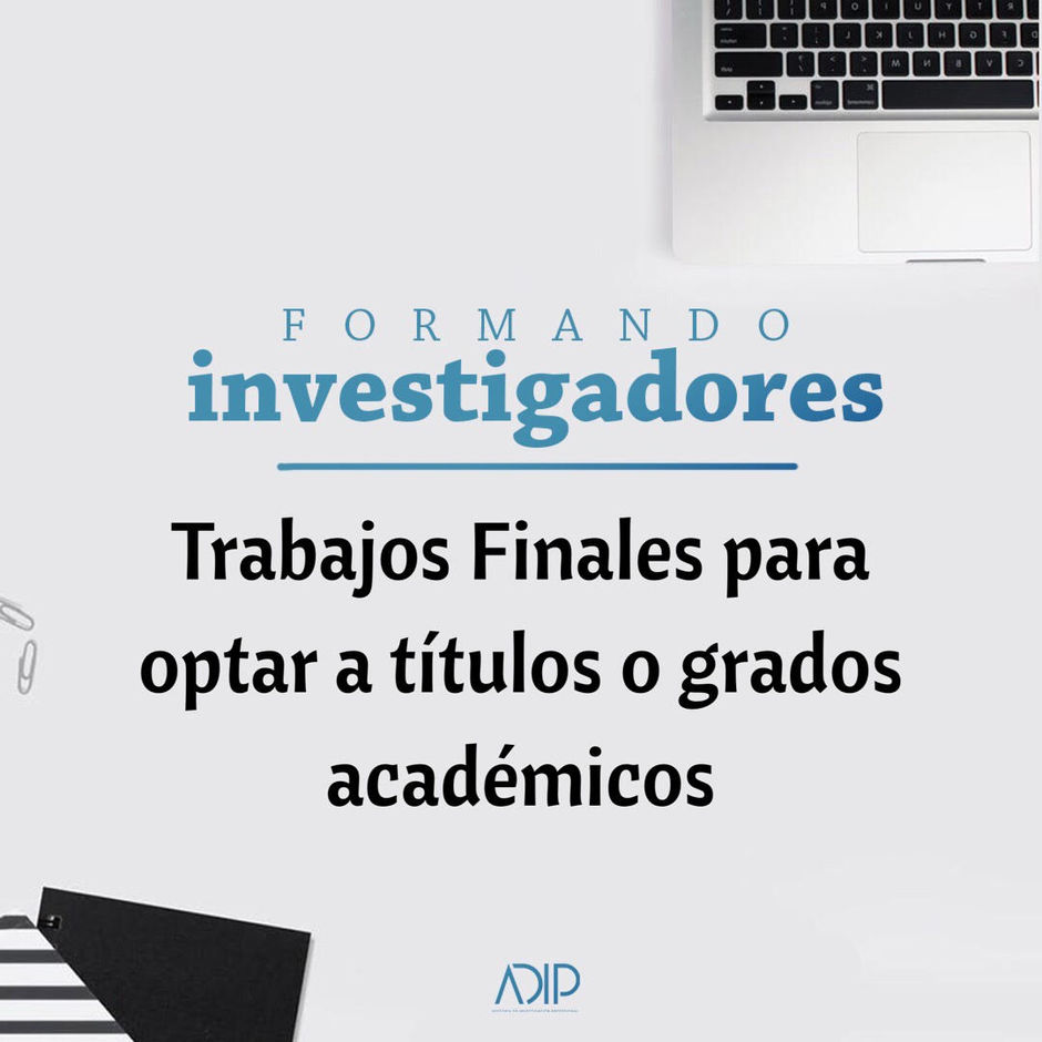 Trabajos Finales para optar a títulos o grados académicos.