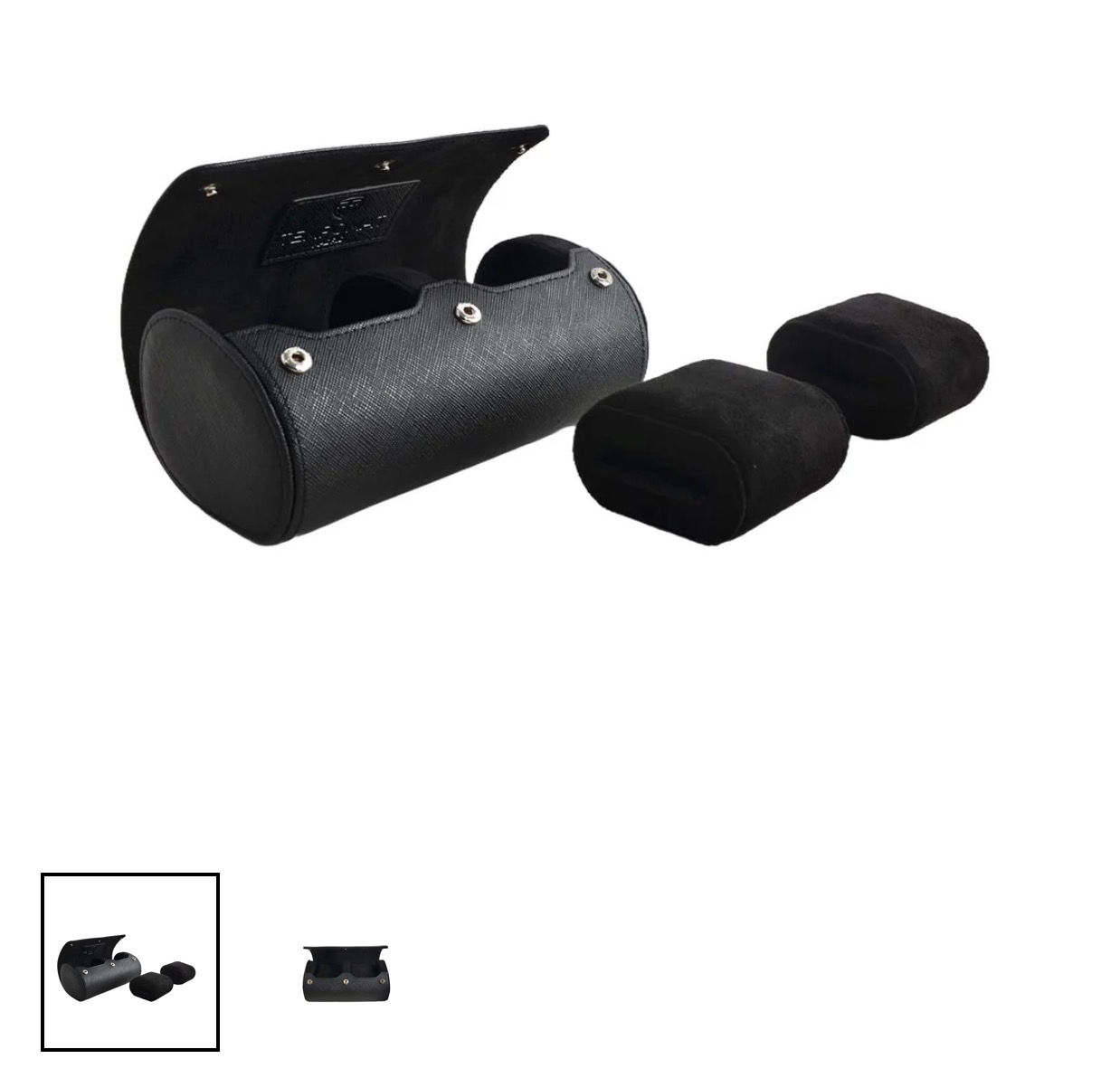 Double Watch Roll - Leather - Black