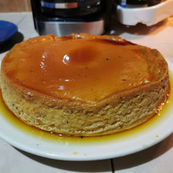 Flan de queso crema