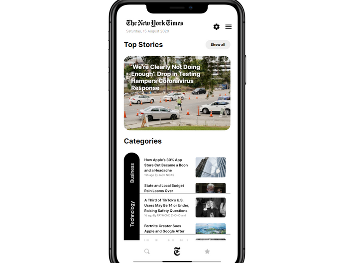 • The New York Times App UI Redesign