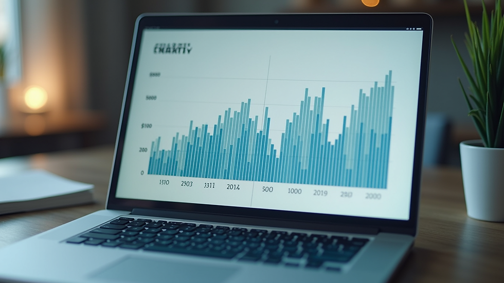 Close-up view of a salary chart on a laptop screen