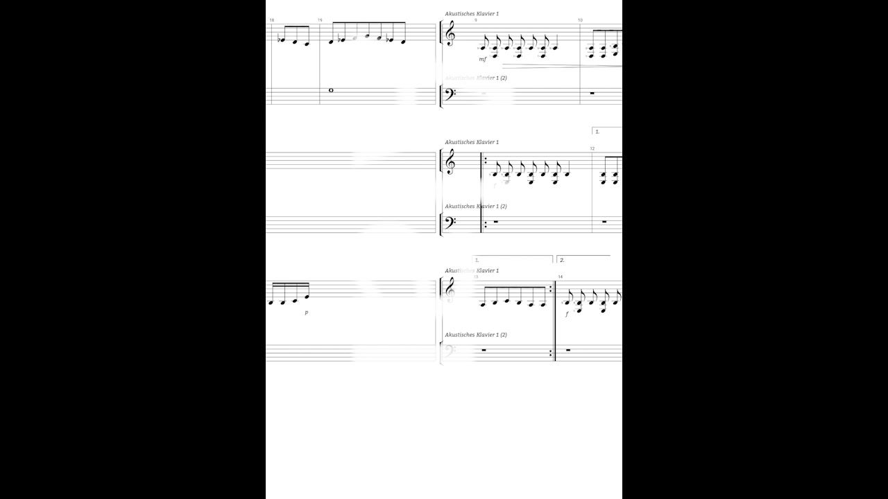 "Ägyptish style" Klaviernoten + Audio