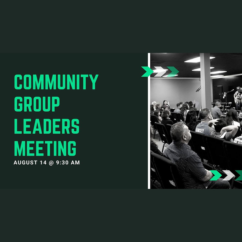 Community Group Leaders Meeting