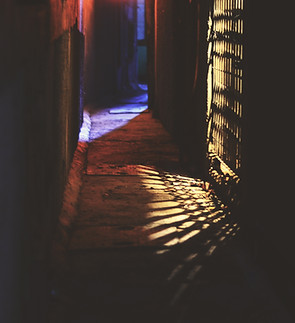 Dramatic Alleyway Shadows