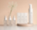 Close-up view of Estime & Sens skincare products arranged aesthetically