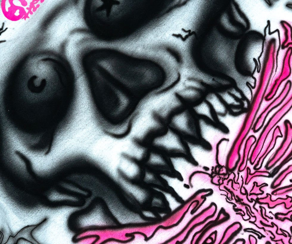Thumbnail: Butterfly Skull Distressed Tee