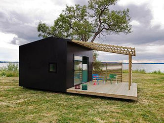 A mini casa pré-fabricada pronta em 2 dias