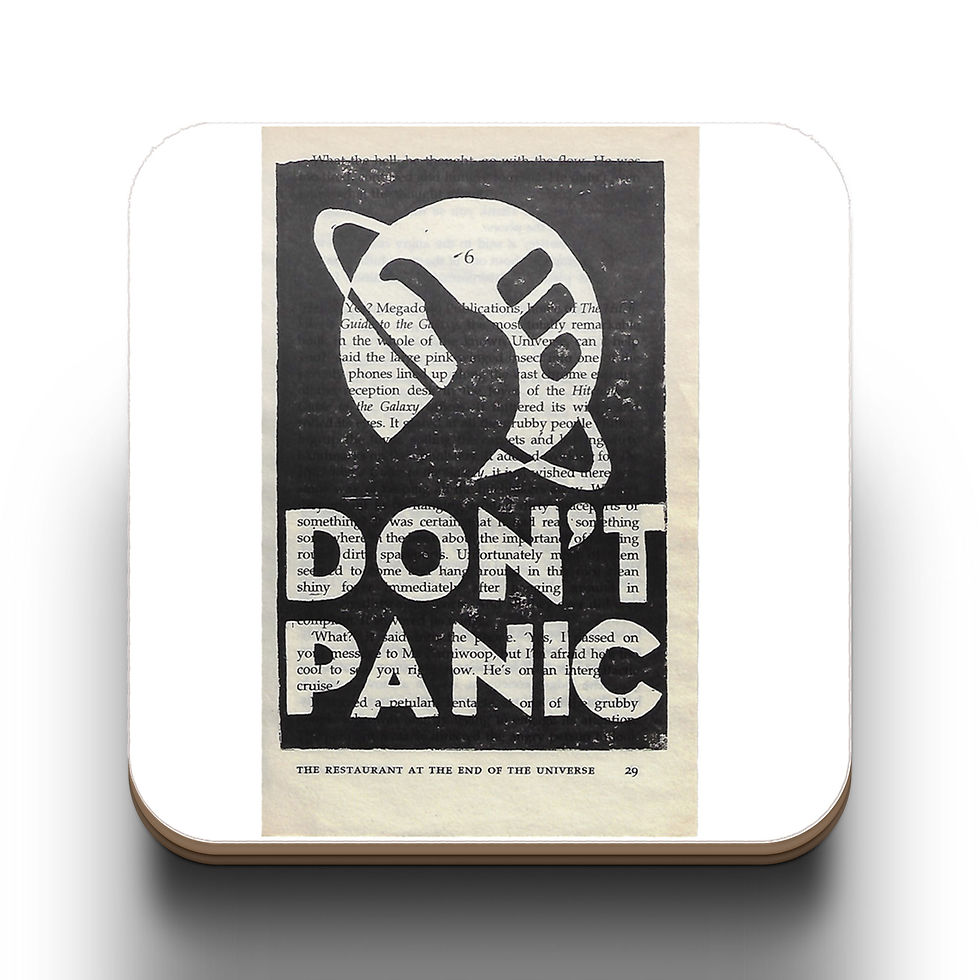 Don't Panic - Hitchhiker's Guide to the Galaxy - HHG2G - Douglas Adams