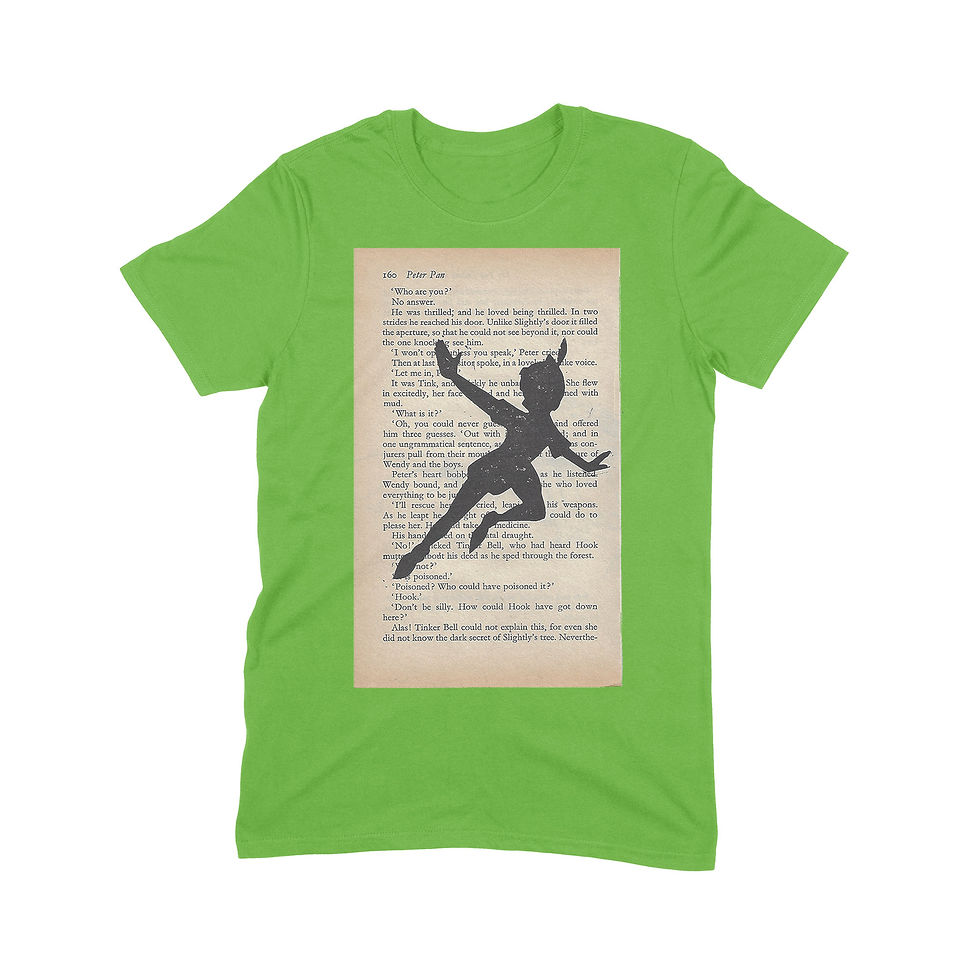 Peter Pan - Neverland - J. M. Barrie - linocut print - handmade