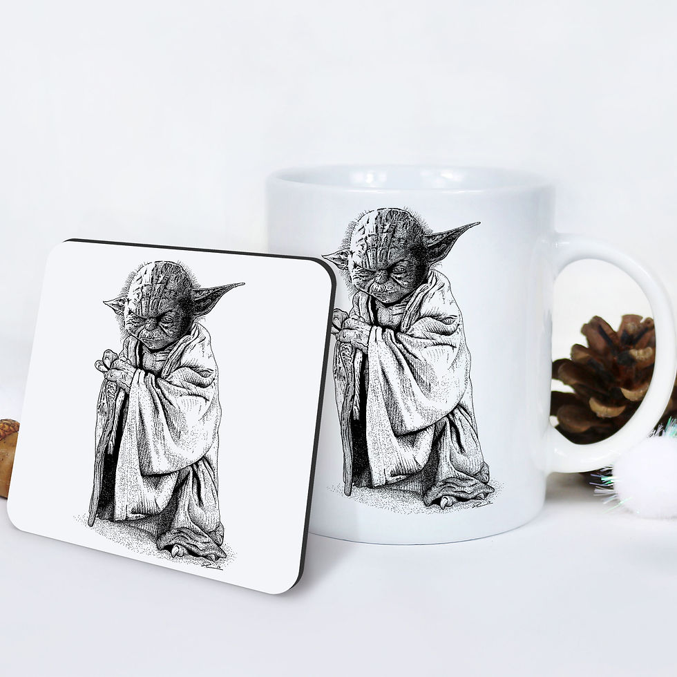 Yoda Star Wars Jedi master pointillism