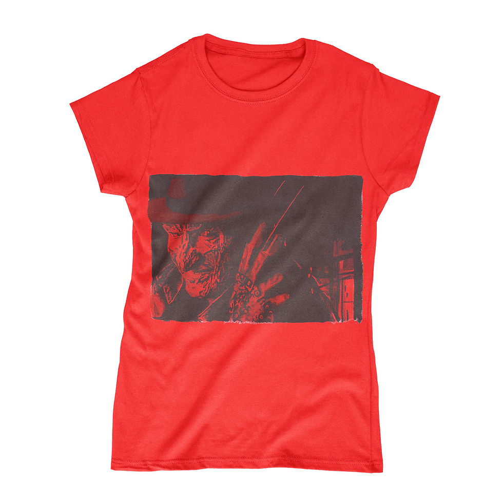 Thumbnail: Blood soaked Freddy Krueger - Nightmare on Elm Street - Ladies T-Shirt