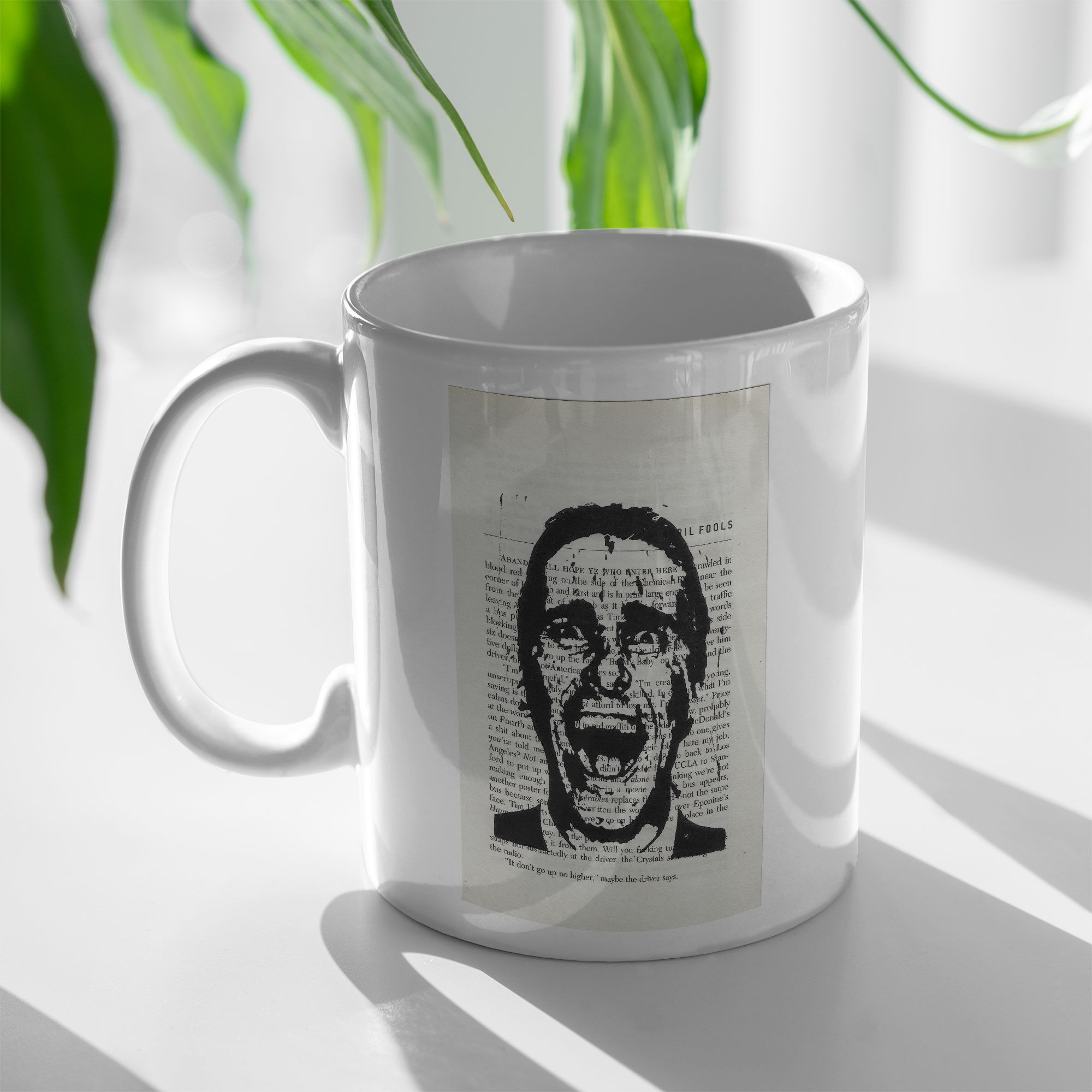 American Psycho – Christian Bale – handmade linoprint