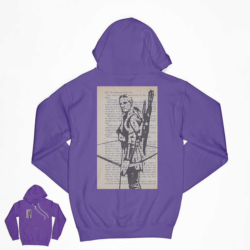 Thumbnail: Legolas – Lord of the Ring – linoprint on Fellowship of the Ring – JRR Tolkien