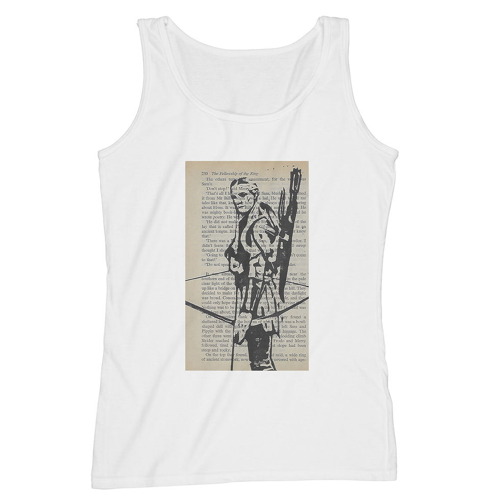 Thumbnail: Legolas – Lord of the Ring – linoprint on Fellowship of the Ring – JRR Tolkien