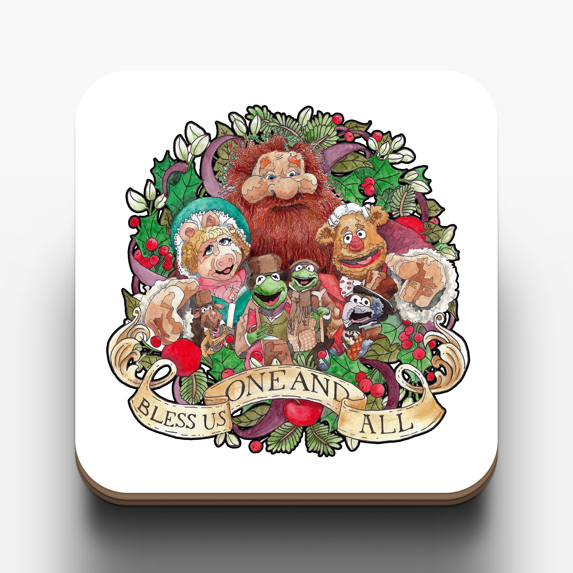 Muppets Christmas Carol, Kermit, Fozzie, Miss Piggy and Gonzo - Coaster