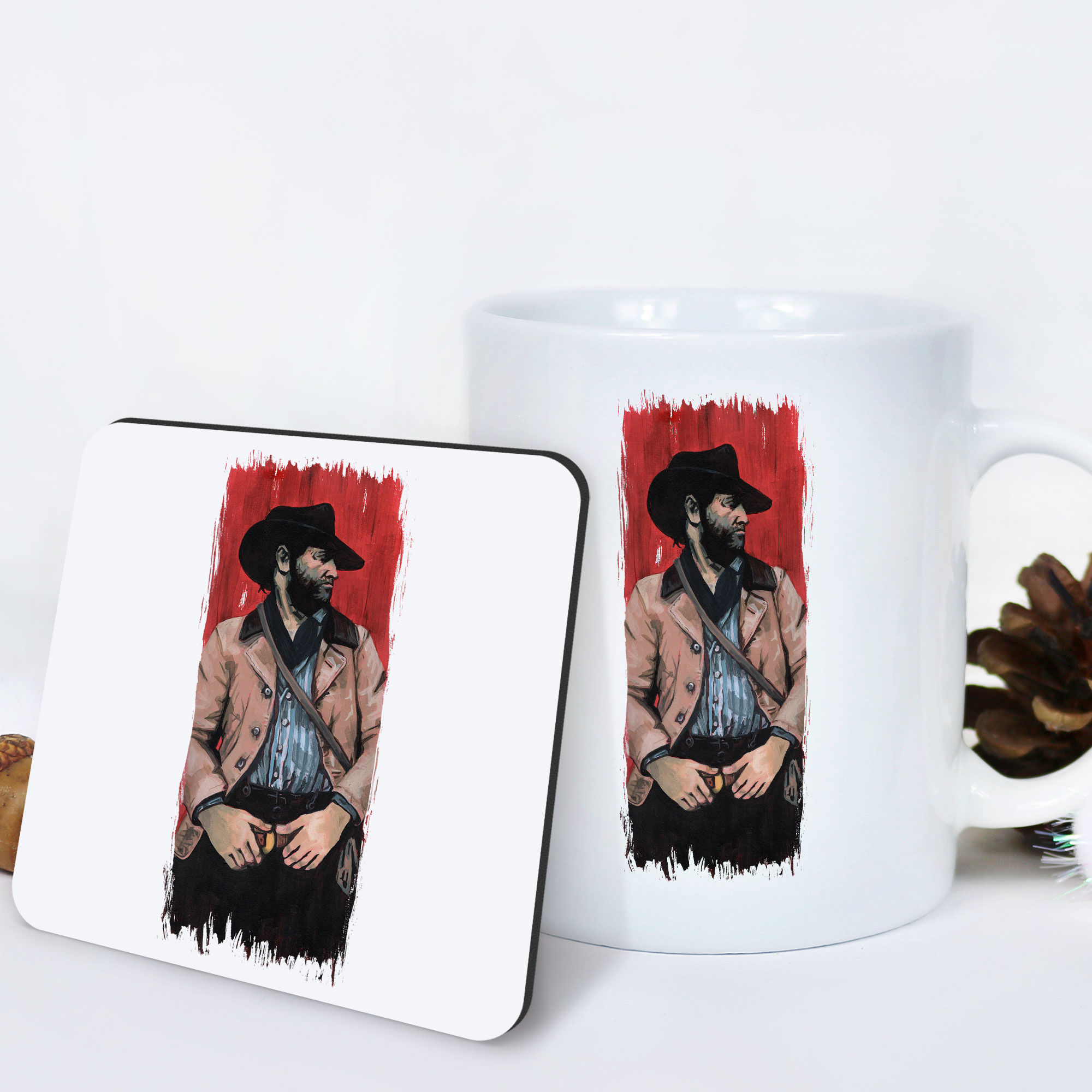 Redeemed: An Arthur Morgan Art Print - Mug & Coaster