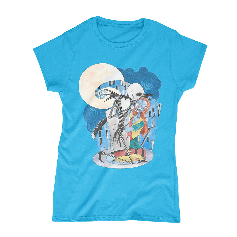 Thumbnail: Jack Skellington & Sally - Nightmare before Christmas - Tim Burton - Klimt