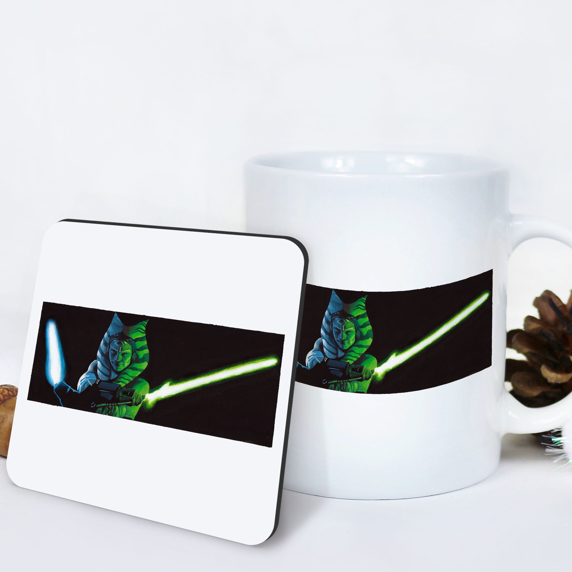 Ahsoka unleashed - bring the galaxy home - Mug & Coaster