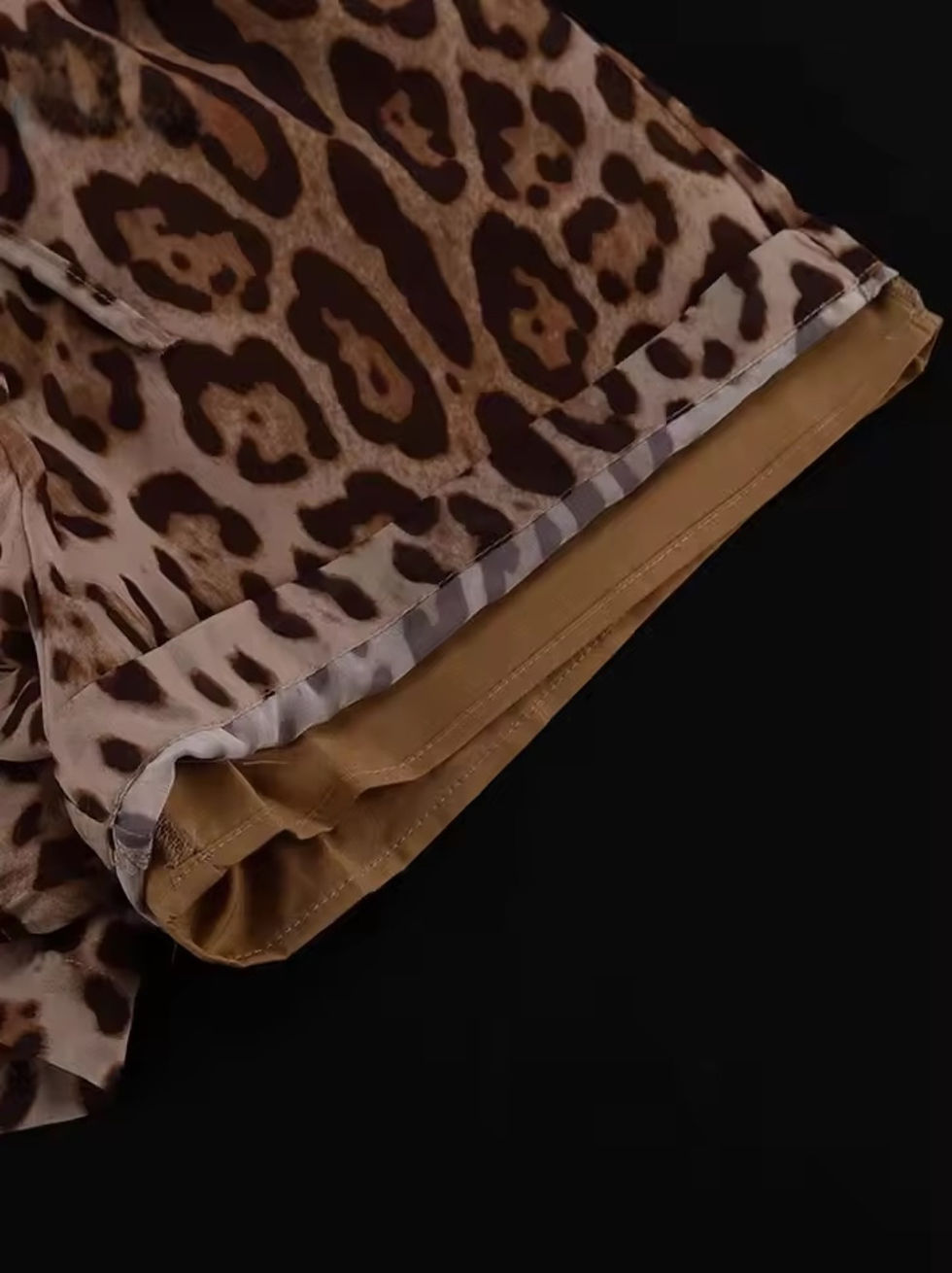 Thumbnail: Elegant Brown Leopard Print 2 Pieces Set