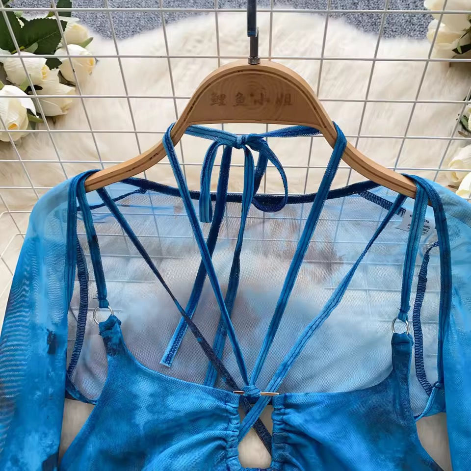 Thumbnail: Blue Fairy Floral Ruffle Matching Set