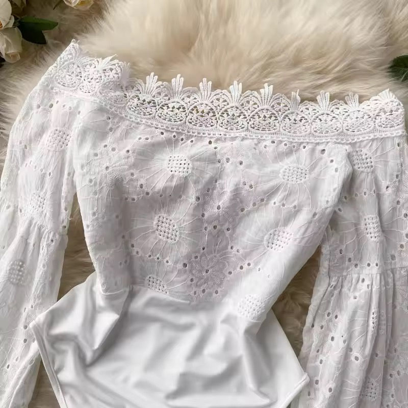 Thumbnail: Retro Embroidered Bodysuit Top