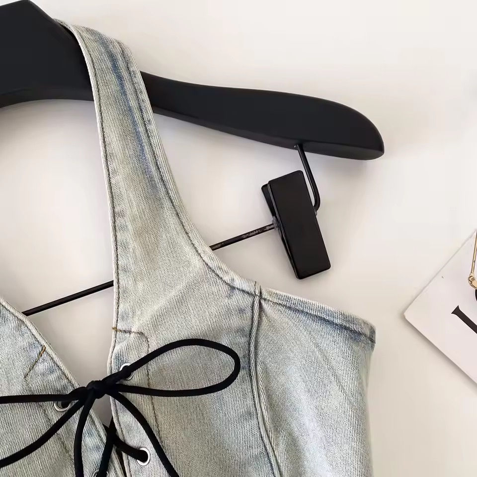 Thumbnail: Summer Feminine Light Denim Tank Top