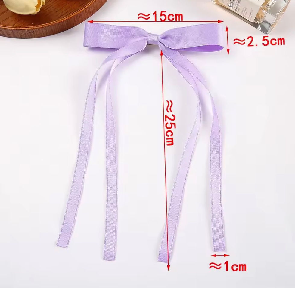 Thumbnail: Satin Ribbon Bow Hair Clips 