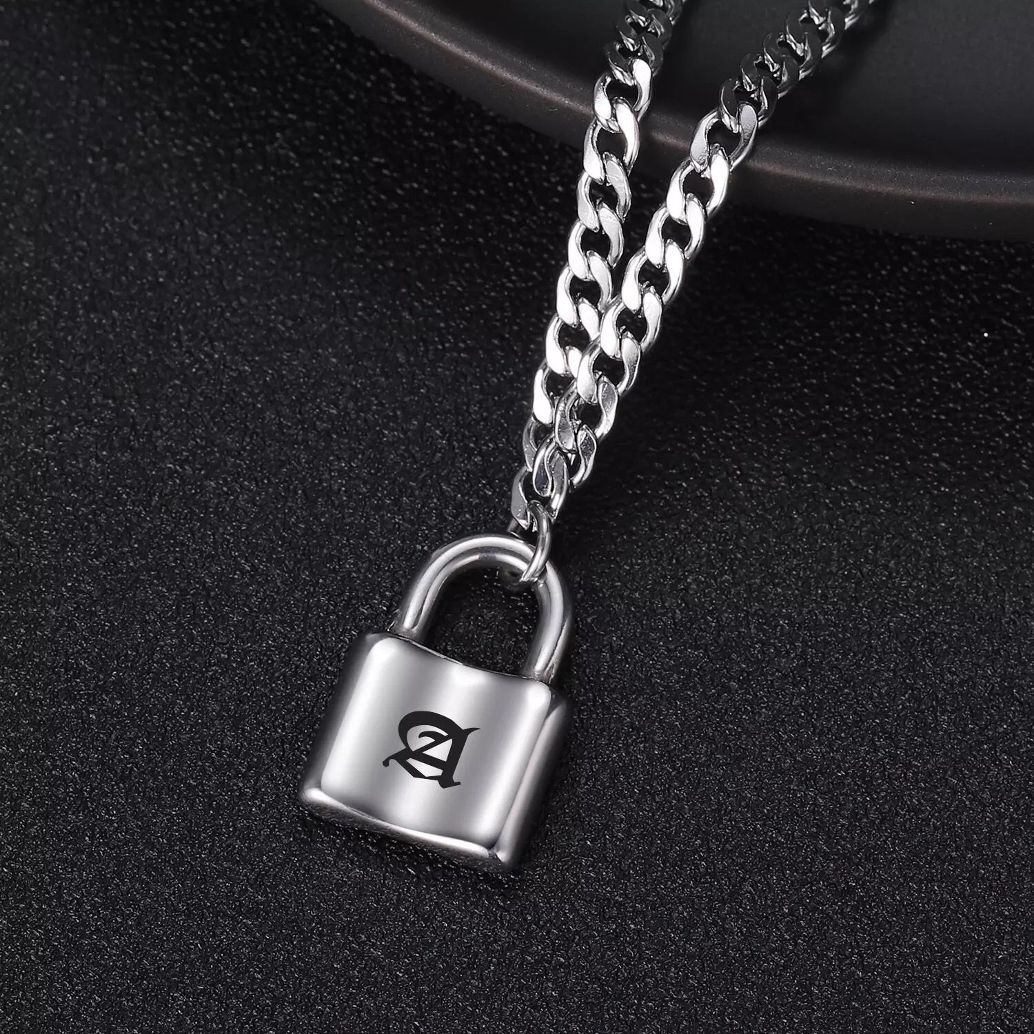 LOCK LETTER NECKLACE