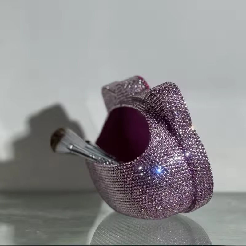 Thumbnail: Pink Crystal Hello Kitty Vanity Mirror & Storage Box – Rhinestone Desktop Makeup