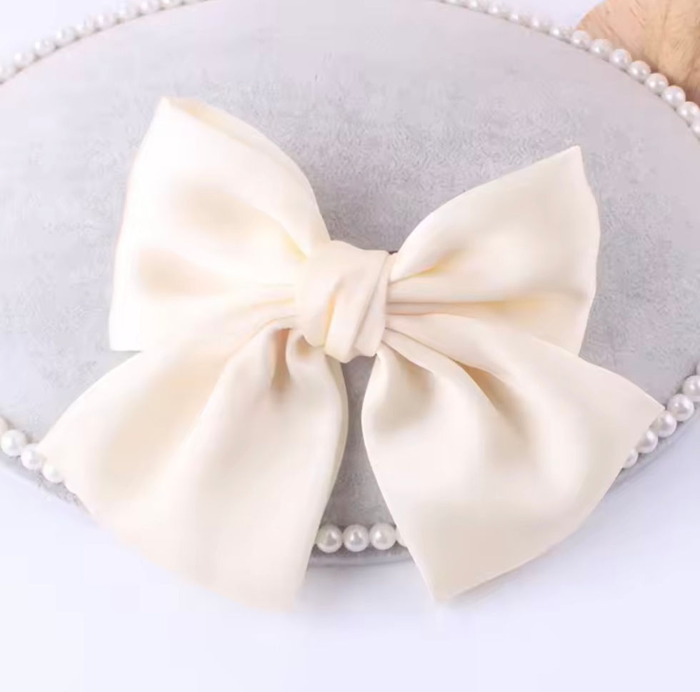 Thumbnail: Large Ribbon Bow Hairgrips