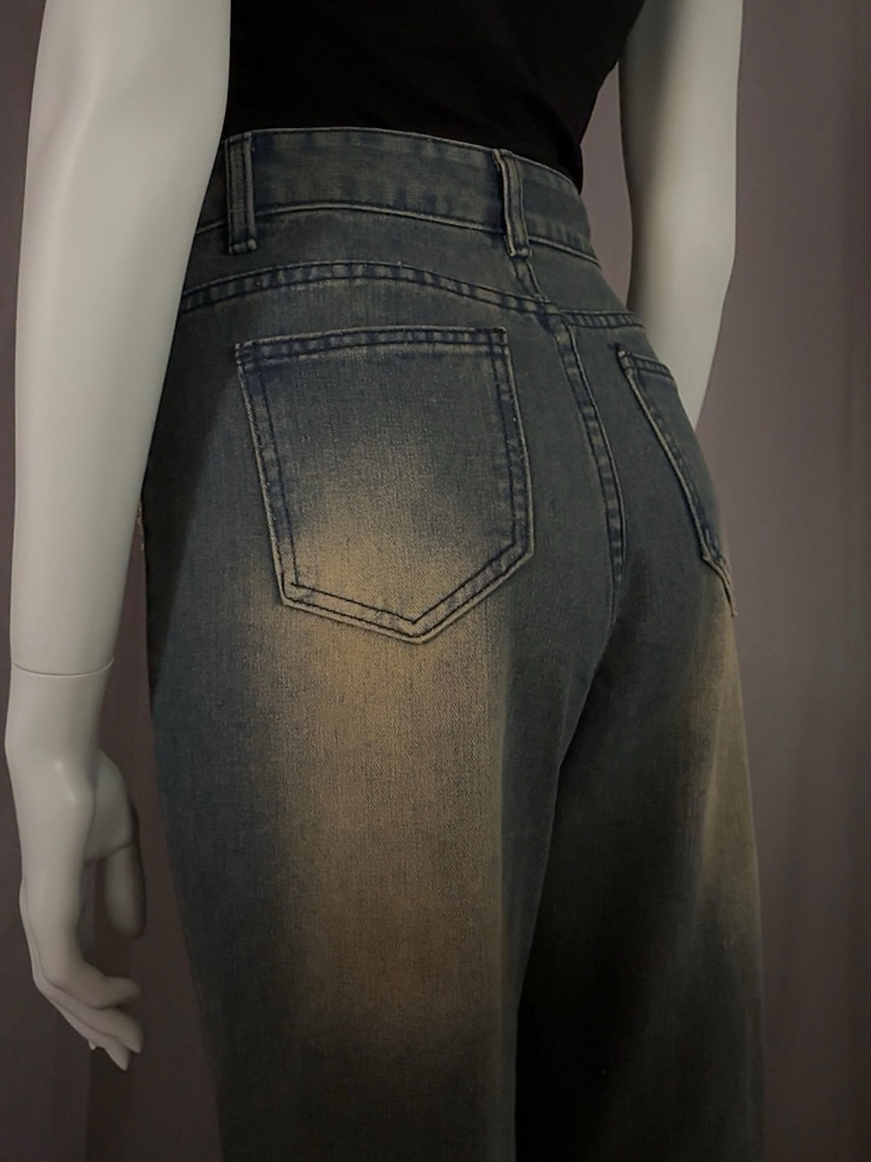 Thumbnail: Vintage Hello Kitty Wide Leg Denim Jeans 