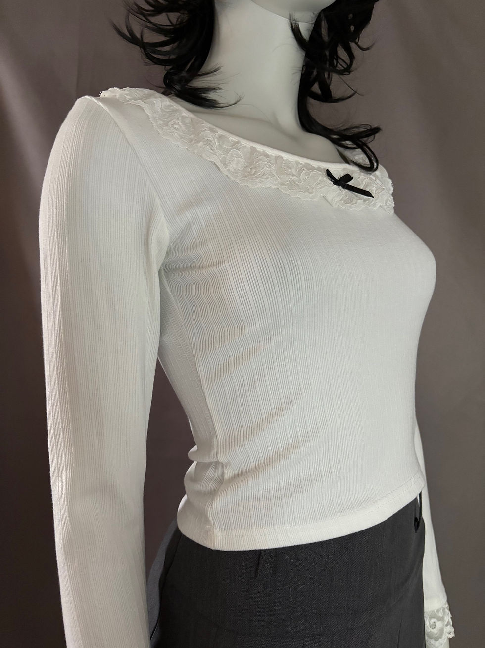 Thumbnail: The Floral White Coquette Top
