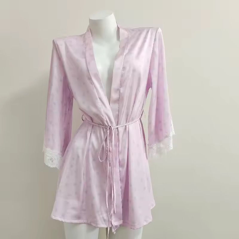 Thumbnail: Lavender Lace Sleep Wear Set